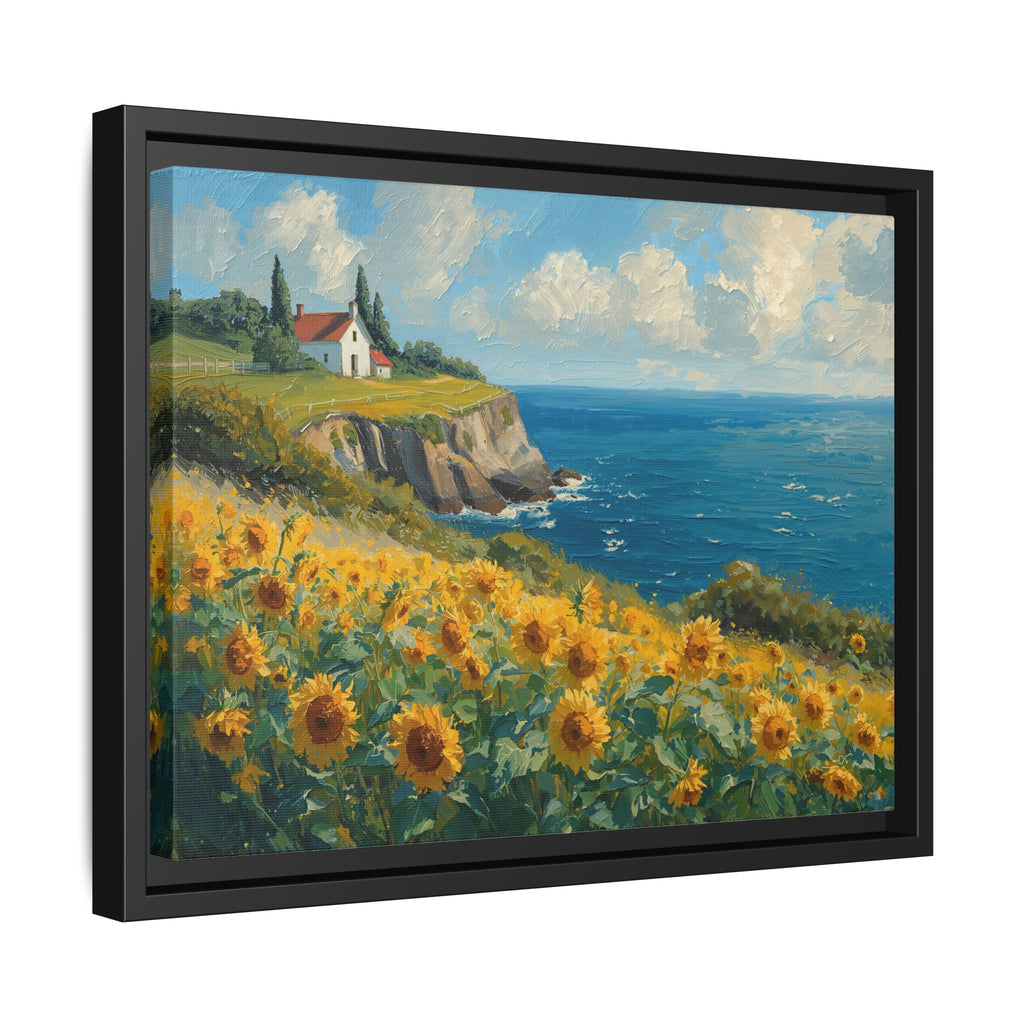 Coastal Sunflower Framed Canvas Art