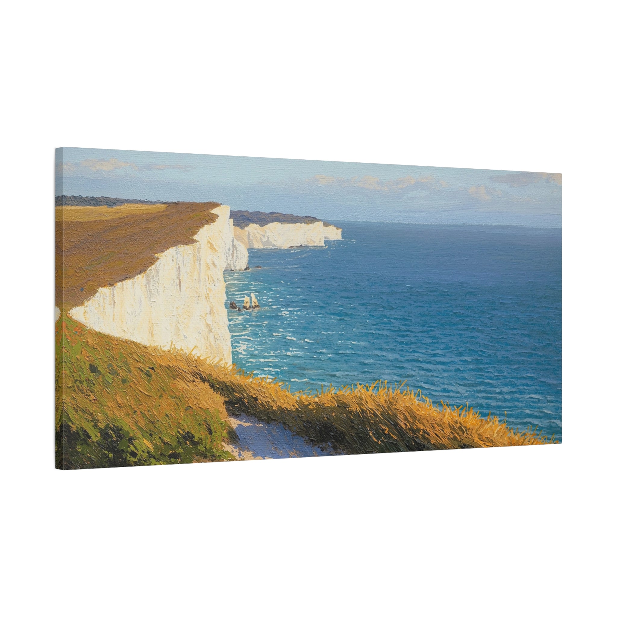 Coastal Cliff Landscape_European Seaside Canvas, Classic Wall Art