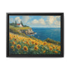 Coastal Sunflower Framed Canvas Art