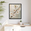 Golden Blossom Elegance – Luxury Floral Framed Canvas, Gold Neutral Wall Art, Refined Botanical Decor