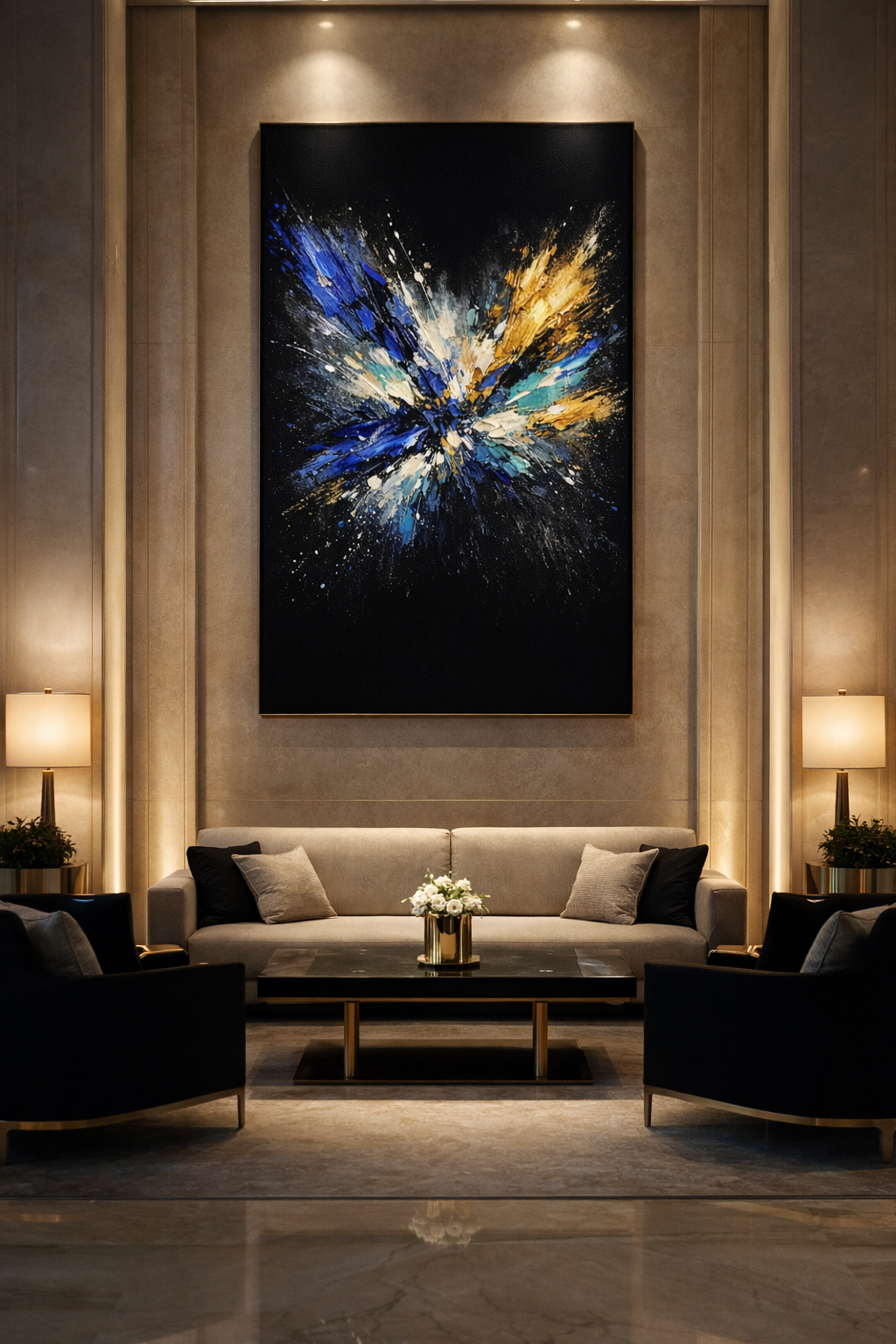 Golden Awakening – Luxury Abstract Canvas Wall Art
