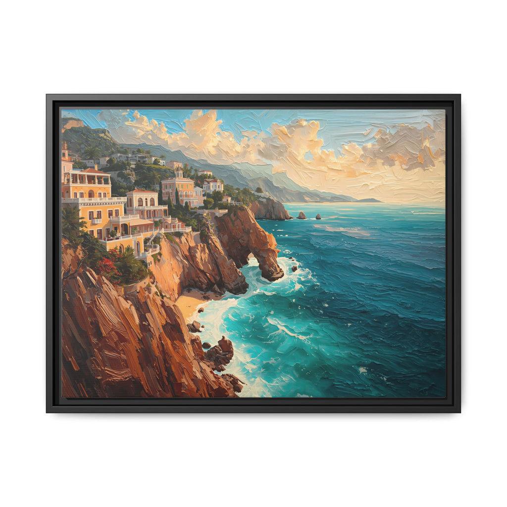 Palos Verdes Coastal Escape— Framed Canvas Wall Art