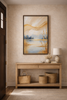 Vertical Large Canvas– Luxury  Neutral Landscape for Living Room