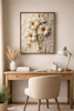 Ivory Energy Bloom – Textured Floral Framed Canvas Wall Art