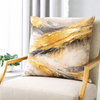 Golden Flow Abstract Pillow Cover – Luxury Neutral Cushion