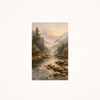 Mountain River Wall Art Printable – Landscape Digital Download