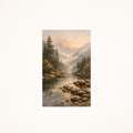 Mountain River Wall Art Printable – Landscape Digital Download