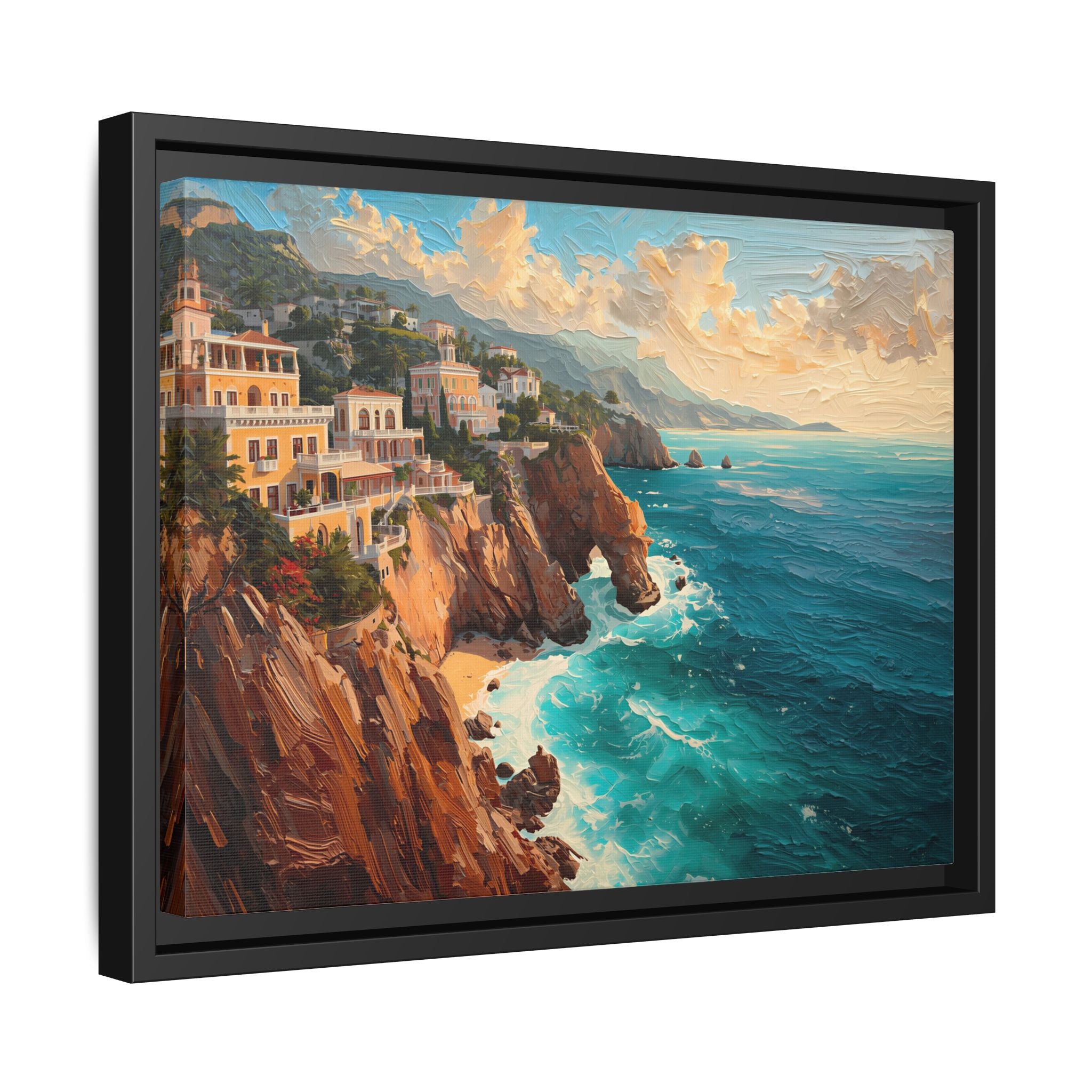 Palos Verdes Coastal Escape— Framed Canvas Wall Art