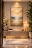 Vertical Large Canvas– Luxury  Neutral Landscape for Living Room