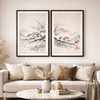 Winter Serenity Sparrow Pair-Pomegranate Bird Canvas