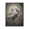 Silent Strength – White Horse Framed Canvas Wall Art