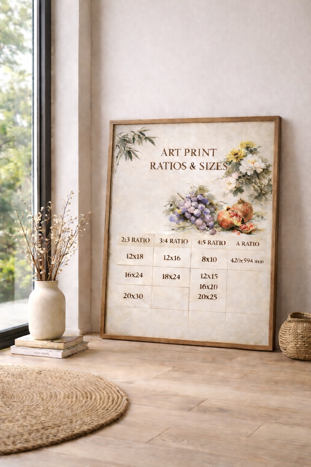 Neutral Botanical Printable Diptych Digital Download