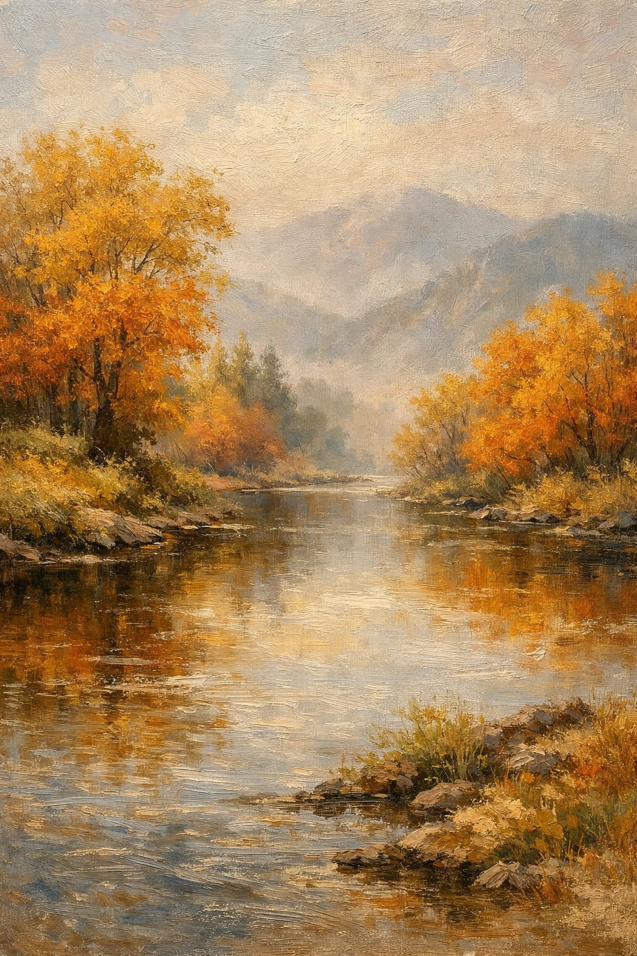Autumn River Serenity-Sanctuary of Light digital download