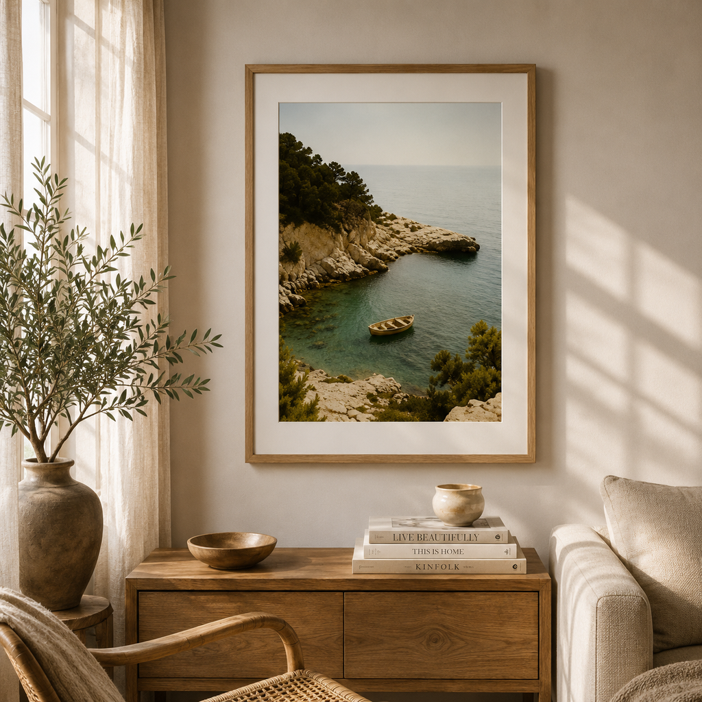 Quiet Cove – Mediterranean Coastal Wall Art | Digital Download