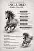 Power Horse-Black and White Horse – Minimal Ink Digital Download