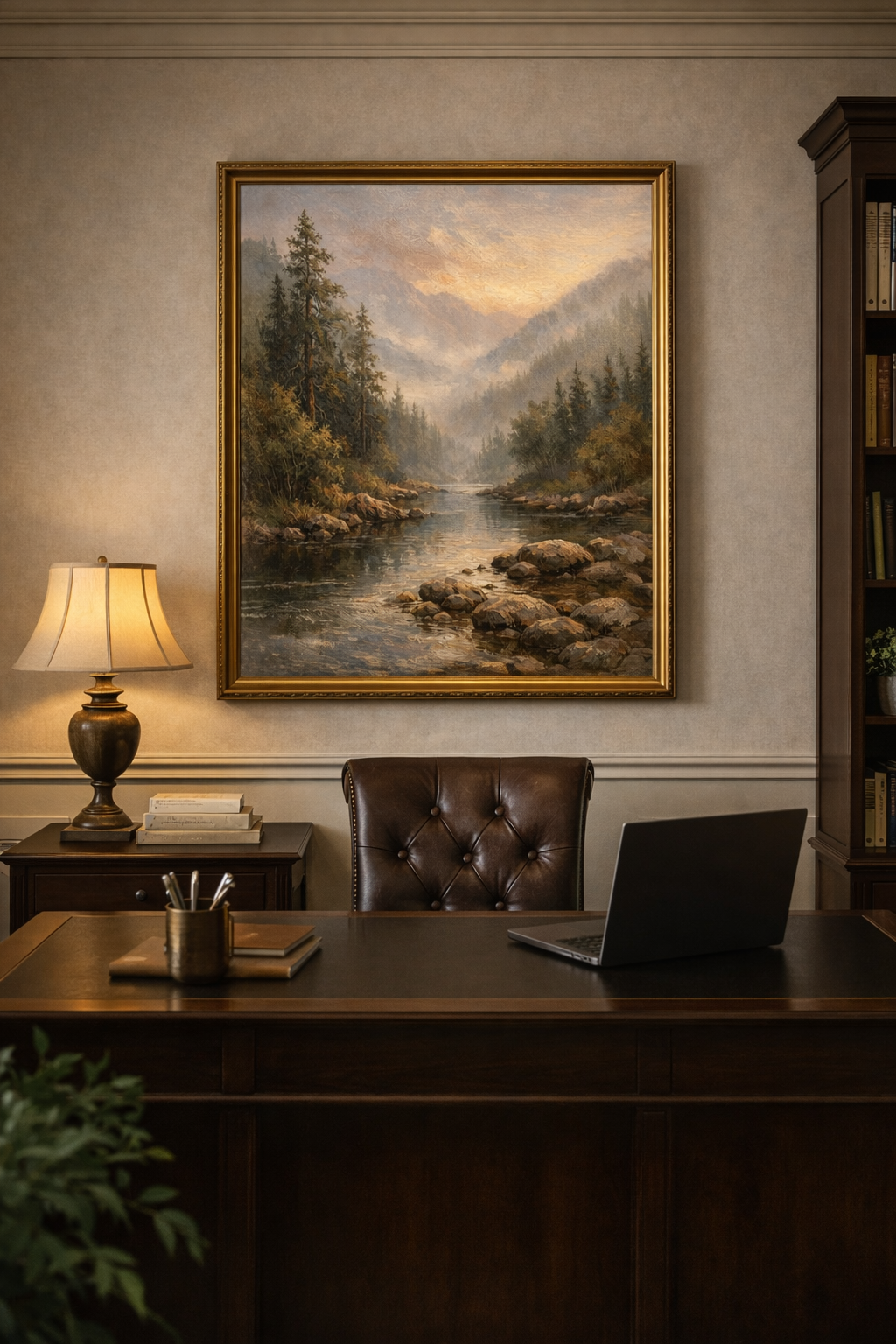 Mountain River Wall Art Printable – Landscape Digital Download