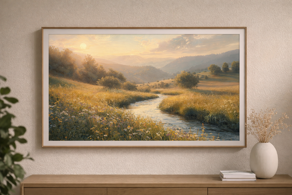 Golden Meadow Reverie | 4K Samsung Frame TV Digital Art