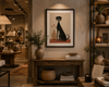 Quiet Companion – Minimalist Dog Framed Print