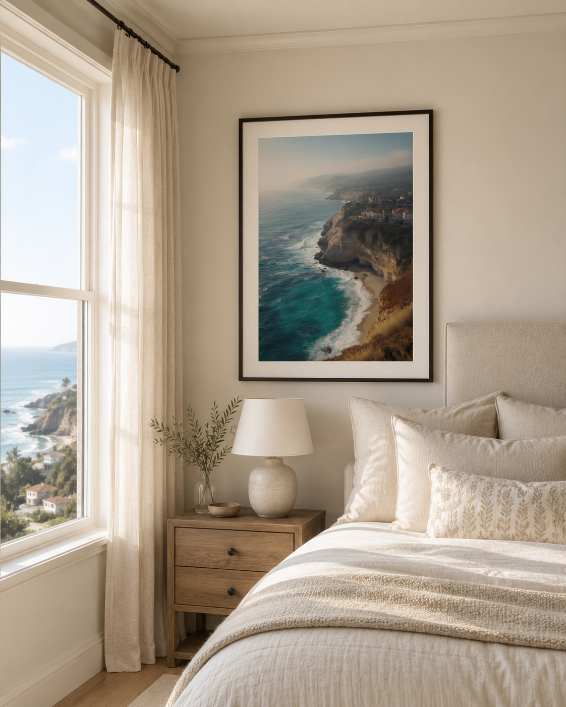 Golden Shores of Palos Verdes – Coastal Framed Print