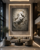 Silent Strength – White Horse Framed Canvas Wall Art