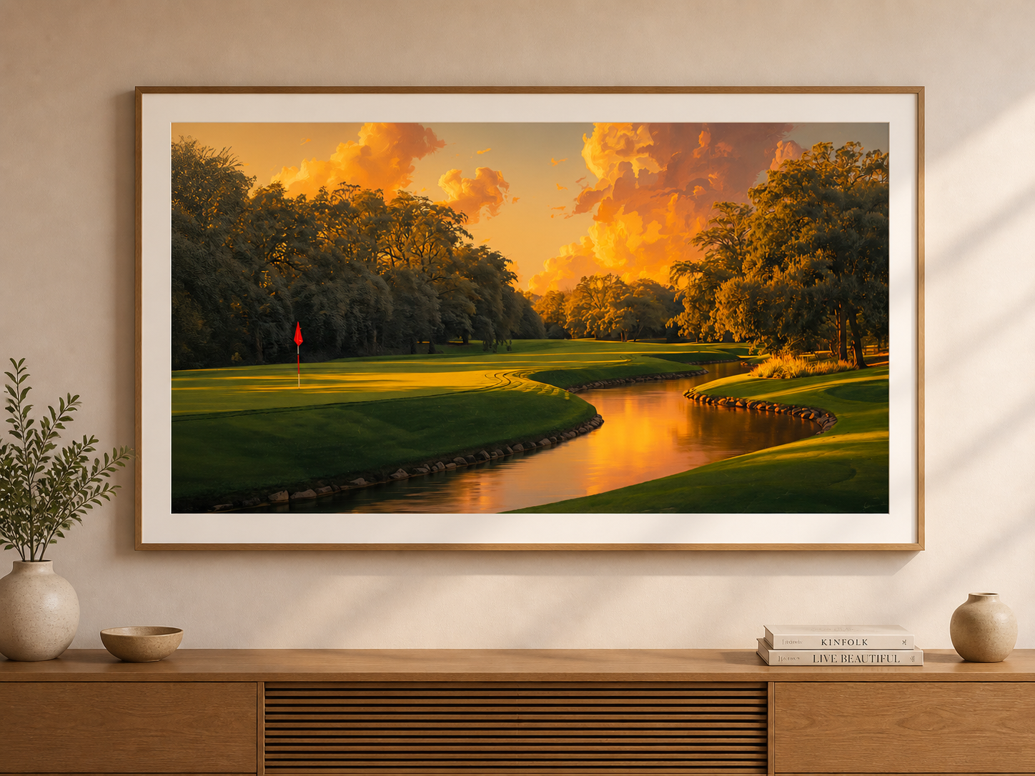 Golden Fairway Collection – Set of 5 – Frame TV Art Bundle (5 Pieces)