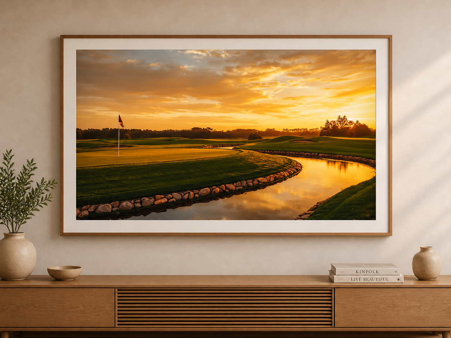Golden Fairway Collection – Set of 5 – Frame TV Art Bundle (5 Pieces)