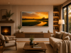 Golden River Fairway |4K Samsung Frame TV Digital Art