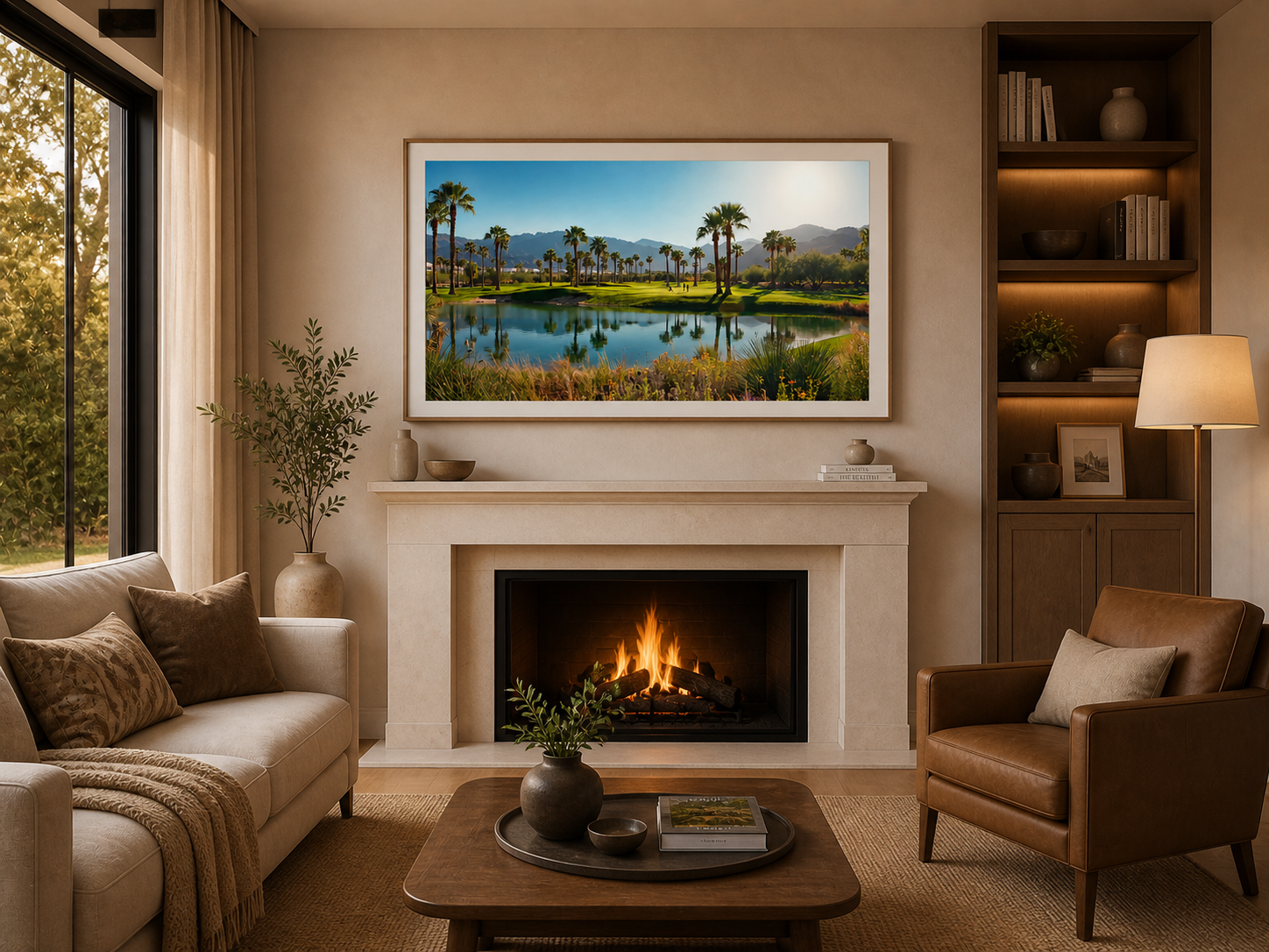 Desert Oasis Fairway | 4K Samsung Frame TV Digital Art