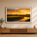 Golden Flow Fairway |4K Samsung Frame TV Digital Art