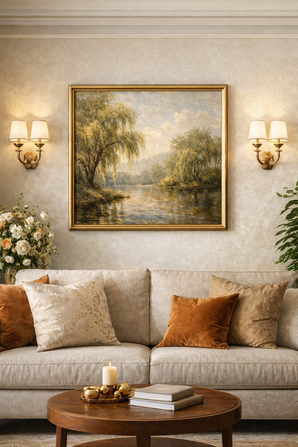 Willow Tree Lake Wall Art Printable – Serene Landscape Digital Download