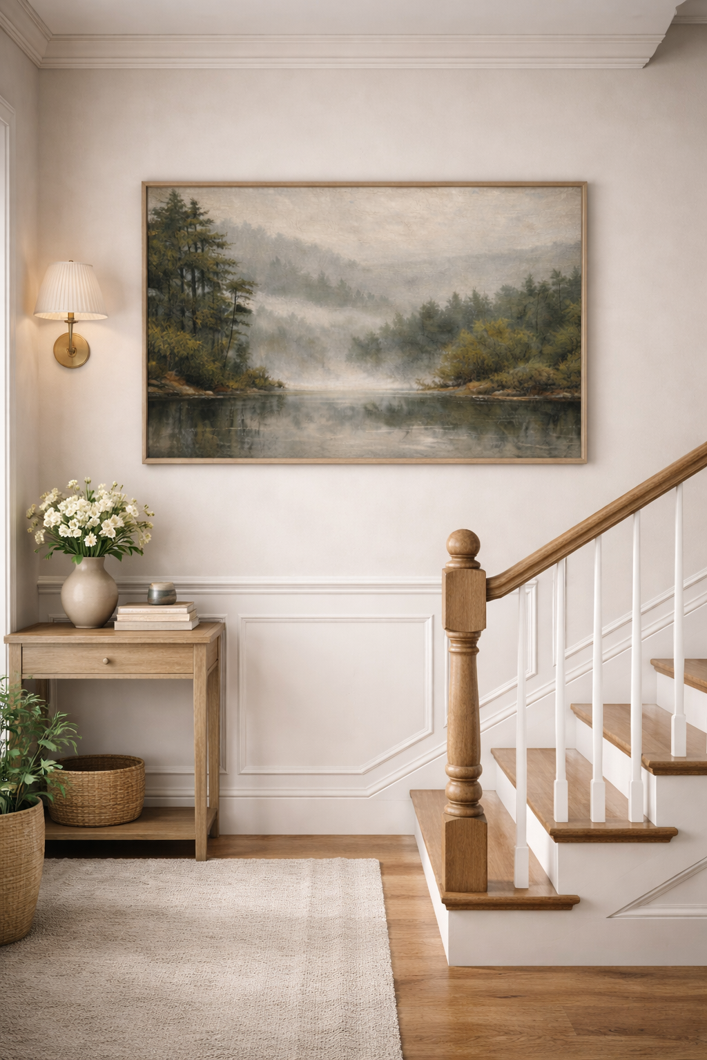 Misty Lake Wall Art Printable –Landscape Digital Download