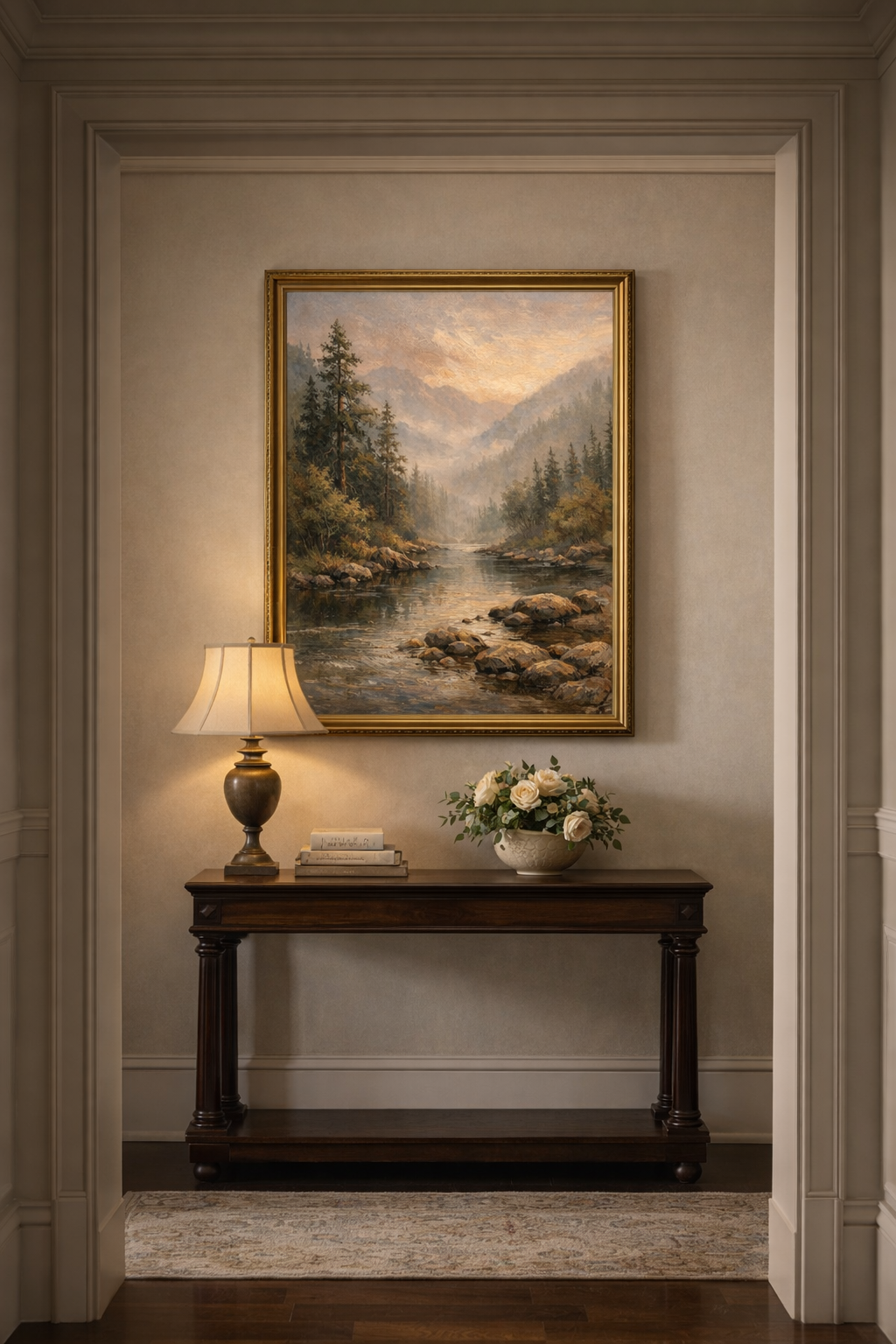 Mountain River Wall Art Printable – Landscape Digital Download