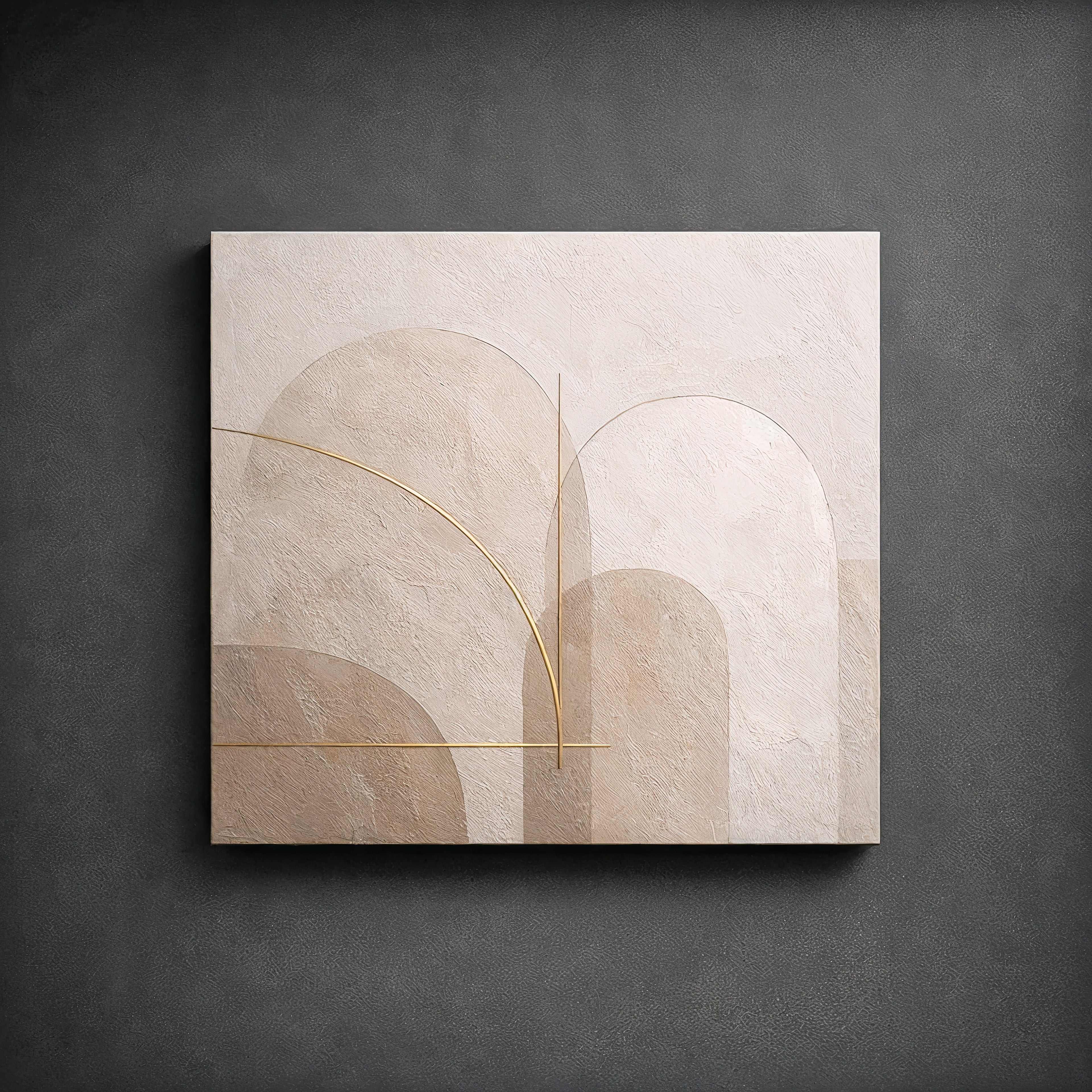 Soft Geometry Balance – Gallery Box Frame Wall Art (12x12)