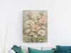 Blush Garden Elegance,Soft Neutral Floral Painting,