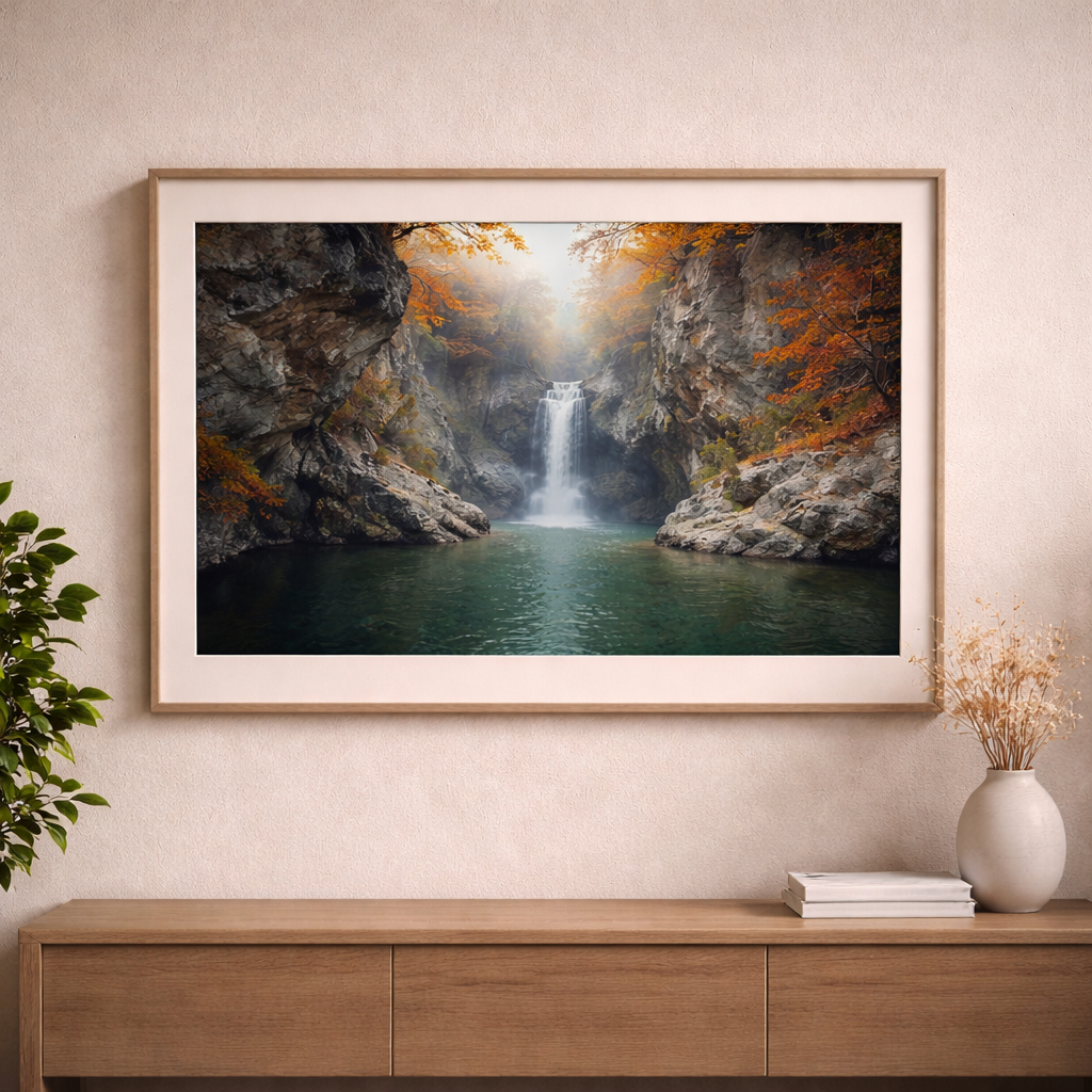 Echoes of the Hidden Falls | 4K Samsung Frame TV Digital Art