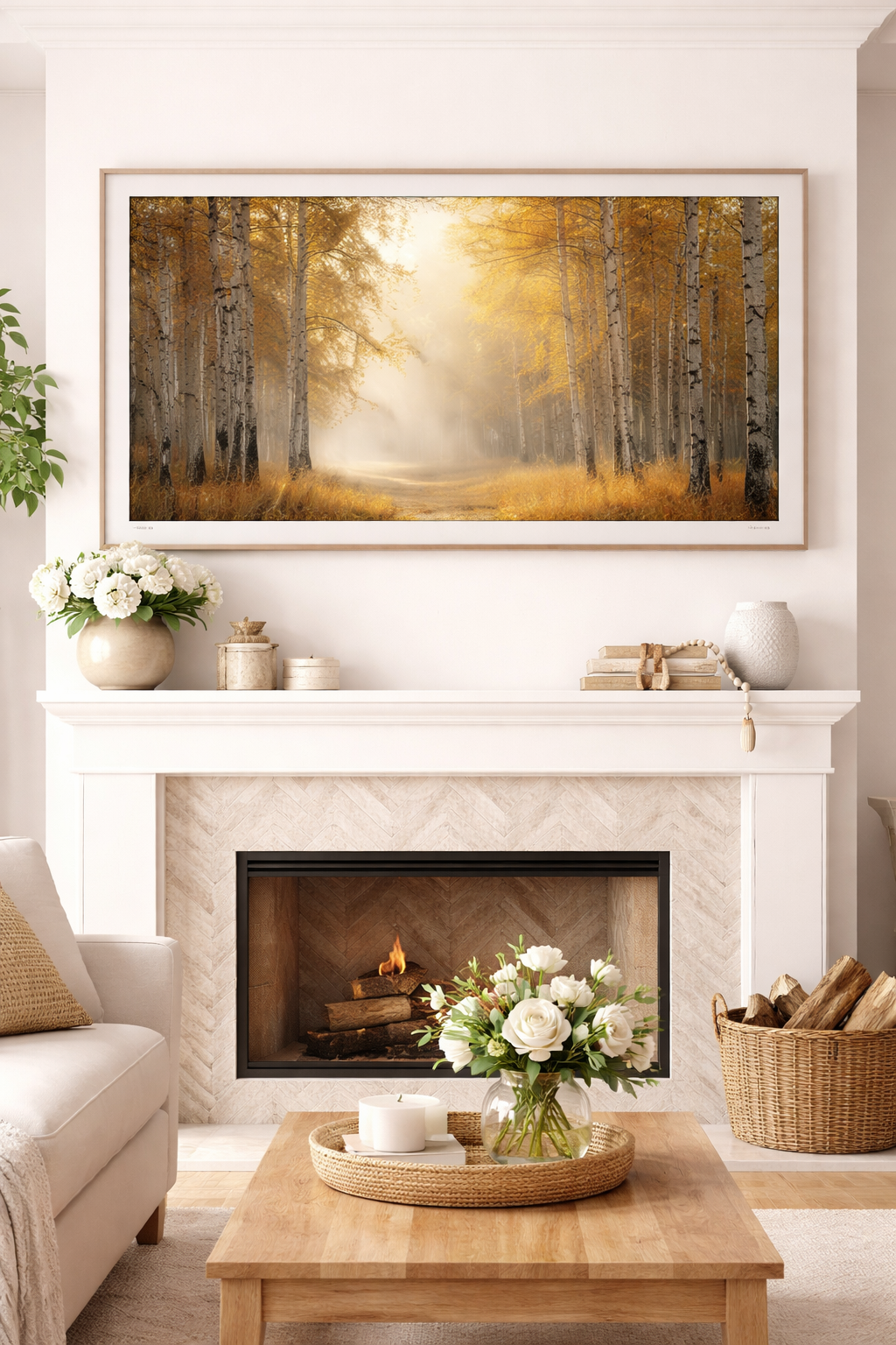 Golden Whisper Path | 4K Samsung Frame TV Digital Art