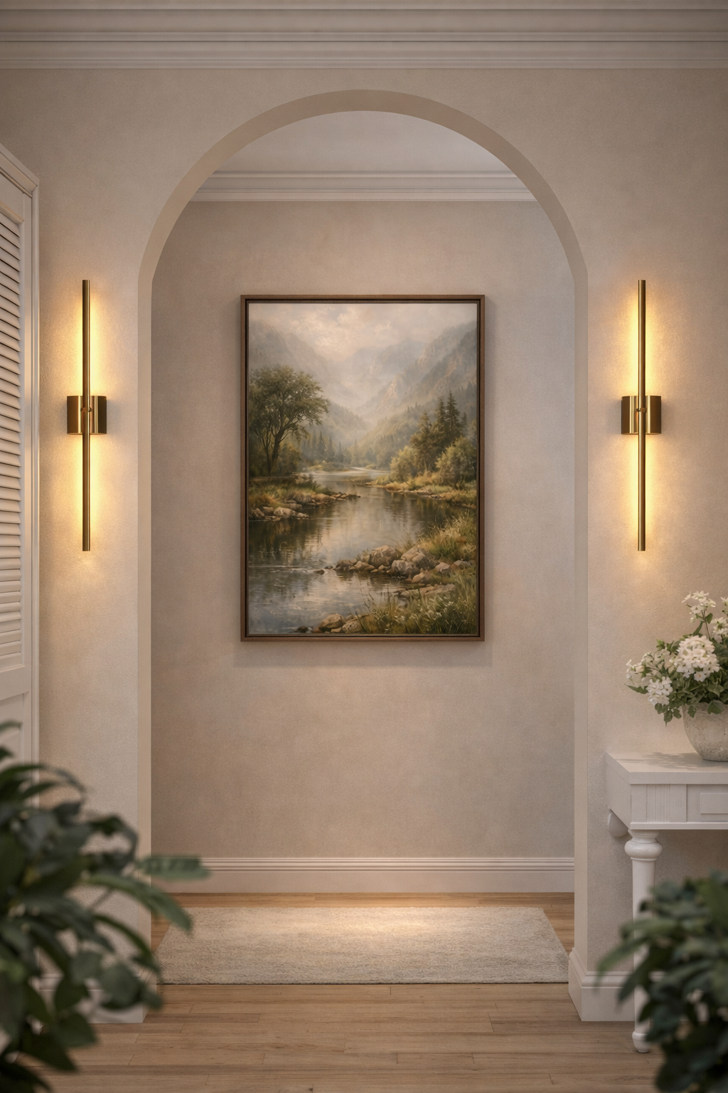 Elegant Gold Wall Sconce Set – Warm Ambient Lighting for Refined Interiors