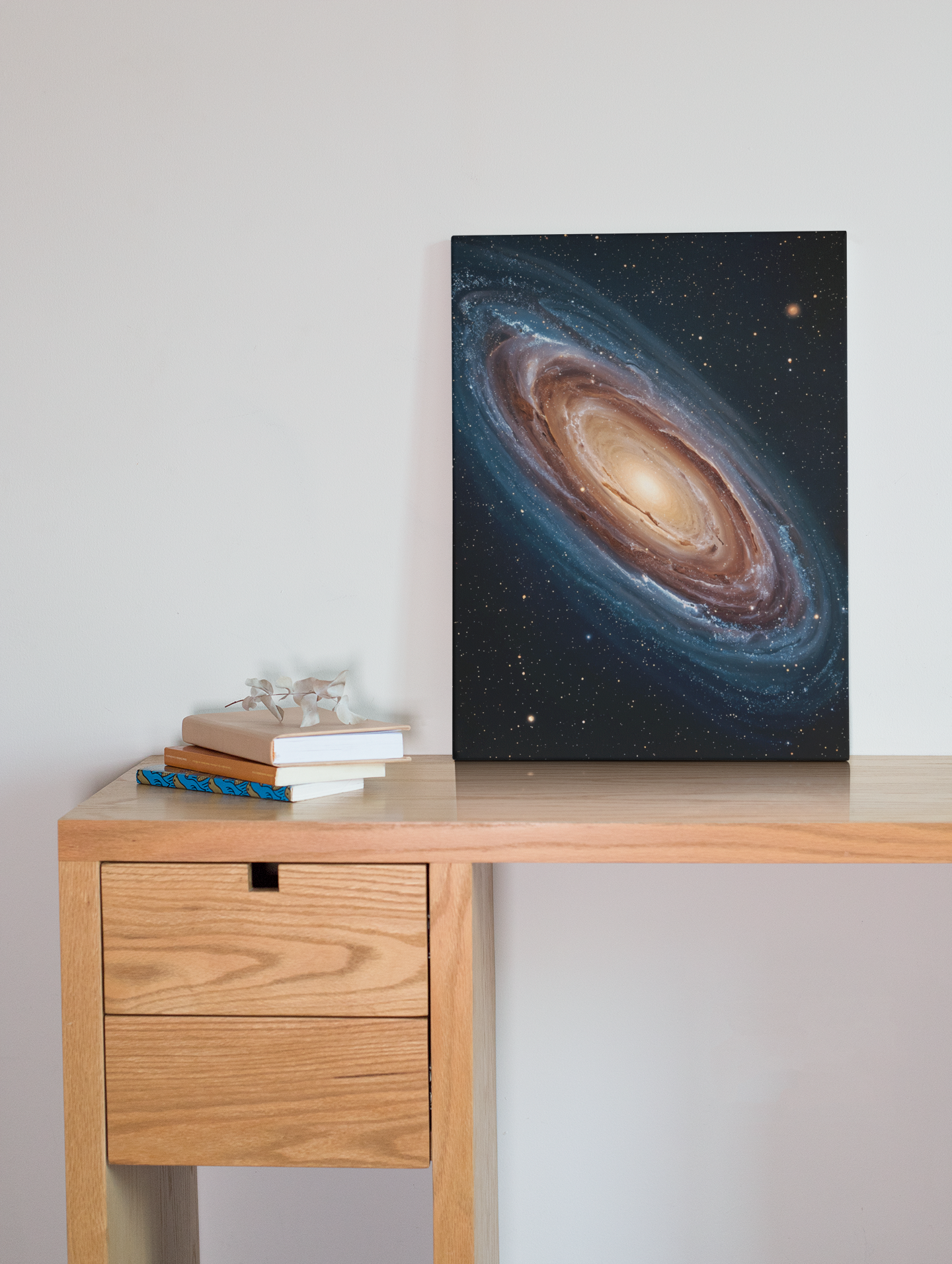 Golden Spiral Galaxy Canvas Art