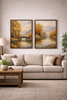 Mountain River Landscape – Framed Canvas Wall Art