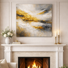 Golden Convergence Gold Abstract Canvas Home Decor