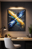 Cross of Light Canvas Wall Art – Luxury Abstract Painting