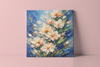 Golden Peony Canvas Wall Art – Luxury Neutral Floral Painting