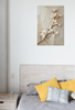 Golden Blossom Harmony – Luxury Floral Canvas Wall Art, Warm Neutral Botanical Painting, Elegant Living Room Decor