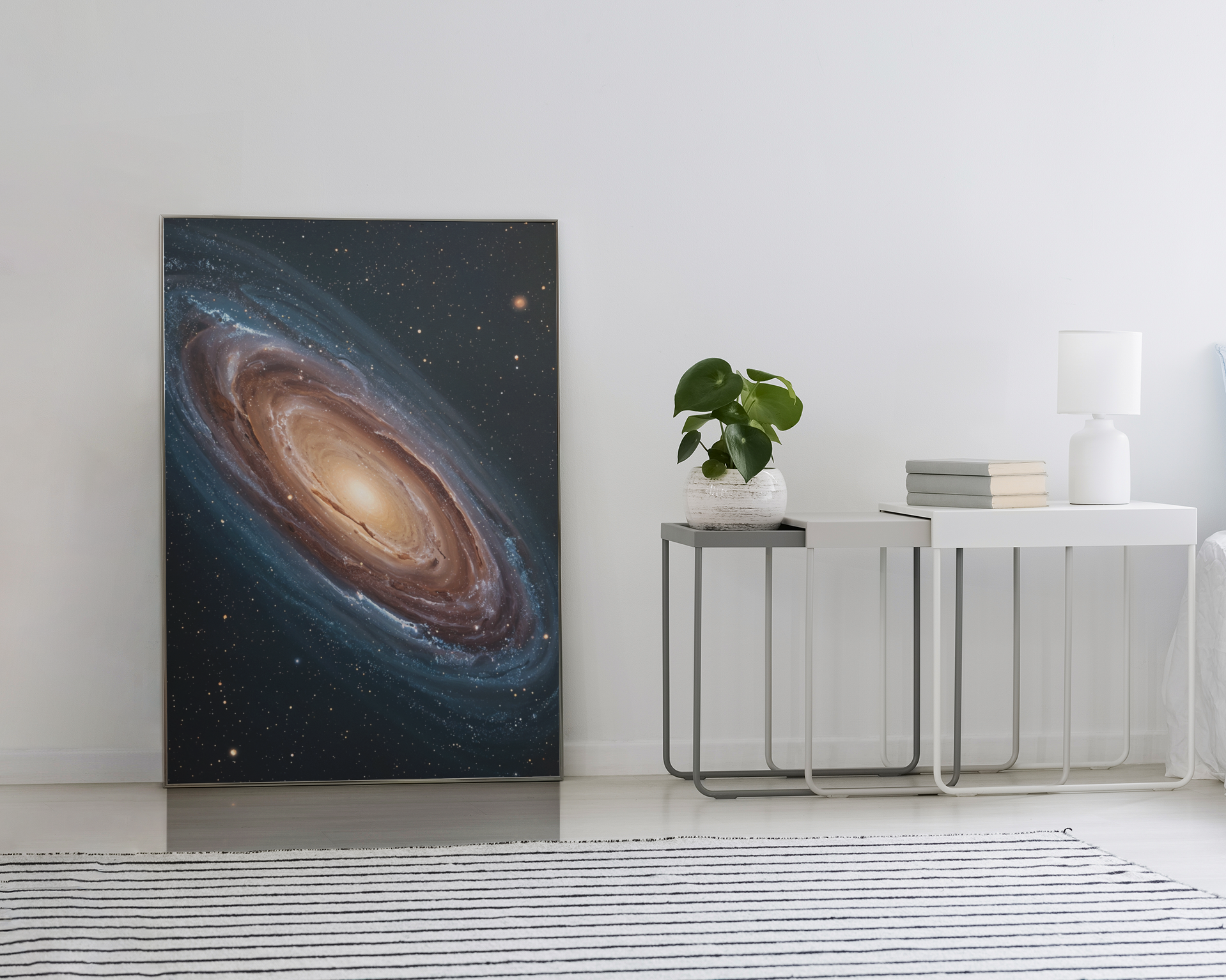 Golden Spiral Galaxy Canvas Art
